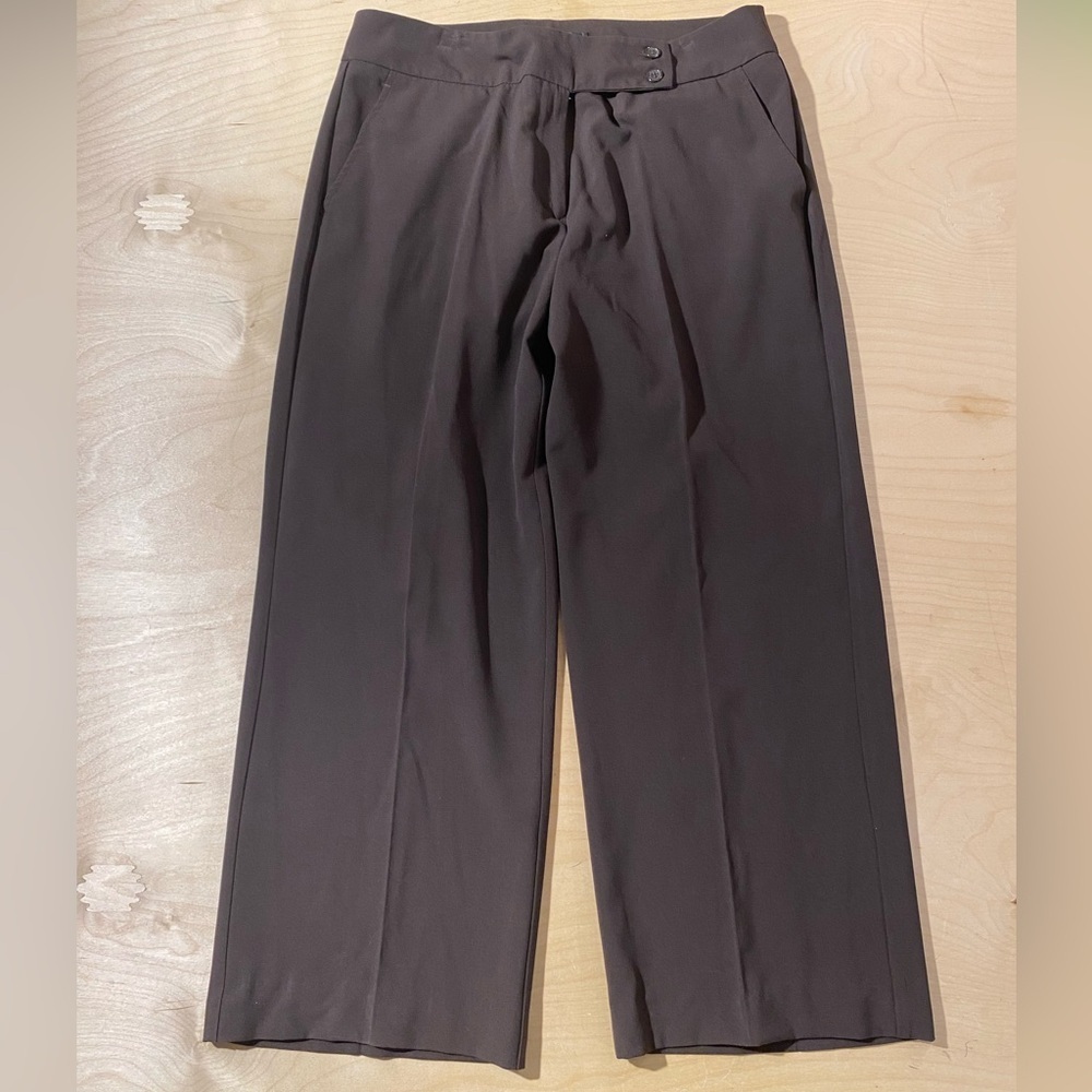 Ninety Women’s Brown Dress Ankle Pants 12 (QE)